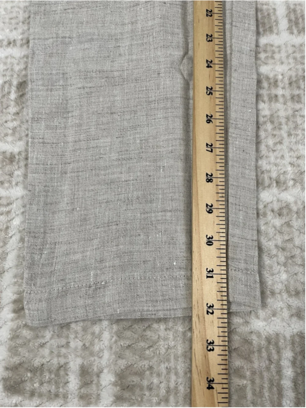 Mango MNG Oyster Trouser Mens 34X32 Slim Fit Pants Linen Beige Coastal Resort
